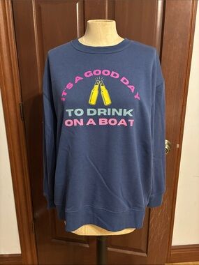 Women’s Panache Apparel It’s A Good Day To Drink On A Boat sweatshirt size XL